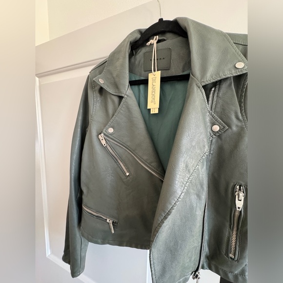 Brand new with tags BLANK NYC faux leather jacket large green - Picture 3 of 10
